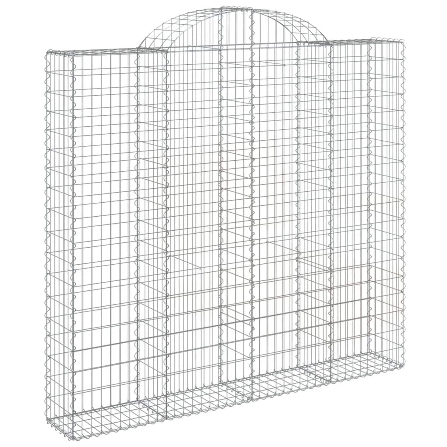 vidaXL Gabionen mit Hochbogen 3 Stk 200x30x180/200cm Eisen 1668833