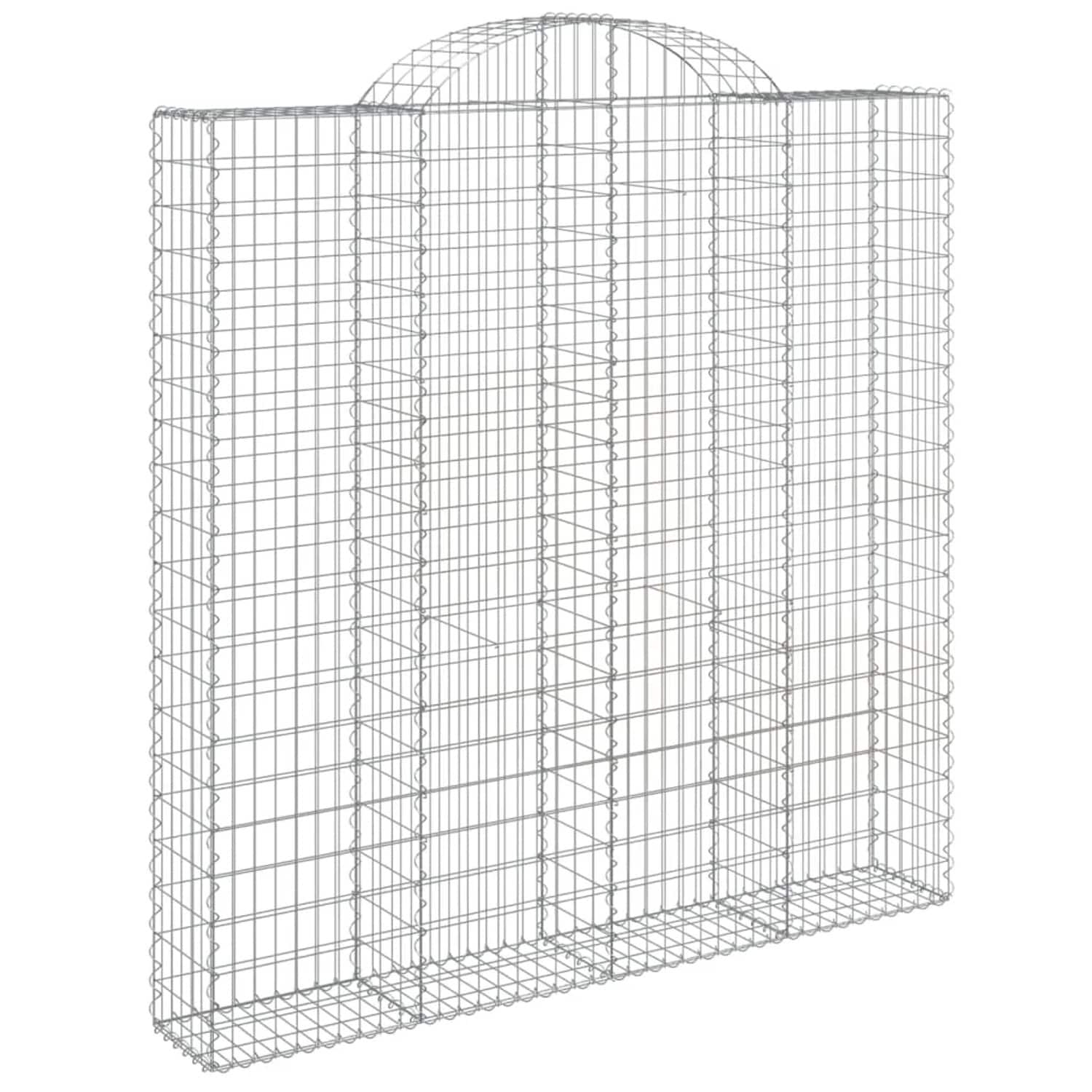 vidaXL Gabionen mit Hochbogen 3 Stk 200x30x200/220cm Eisen 1668996