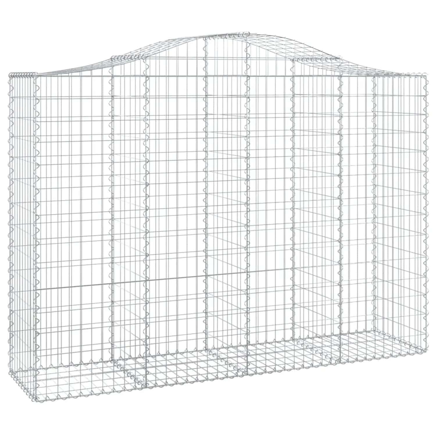 vidaXL Gabionen mit Hochbogen 3 Stk 200x50x140/160cm Eisen 1554831