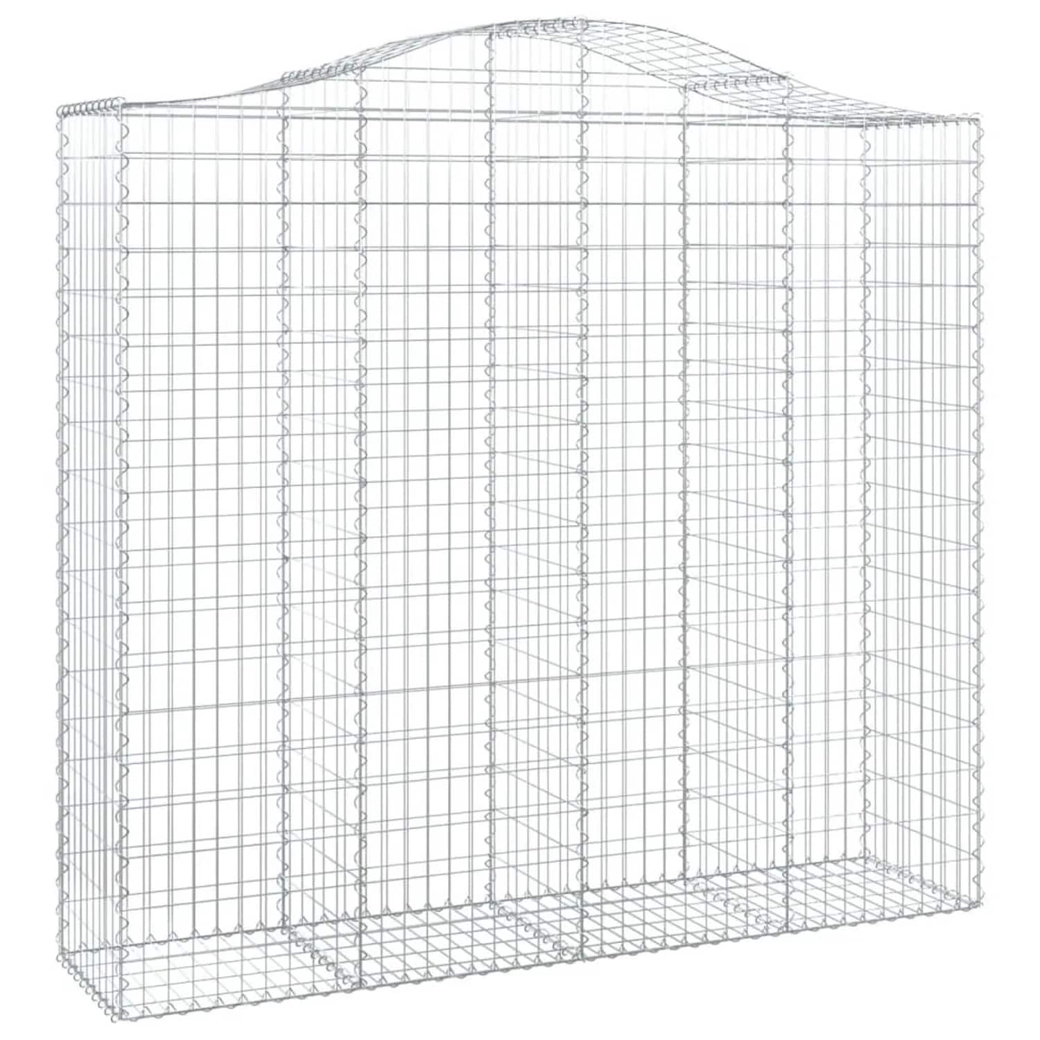 vidaXL Gabionen mit Hochbogen 3 Stk 200x50x180/200cm Verzinktes Eisen 3145725
