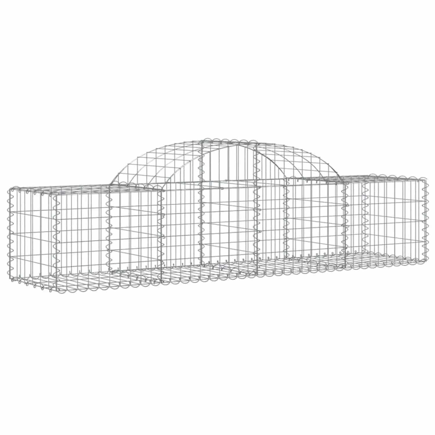 vidaXL Gabionen mit Hochbogen 3 Stk 200x50x40/60 cm Eisen 1667742