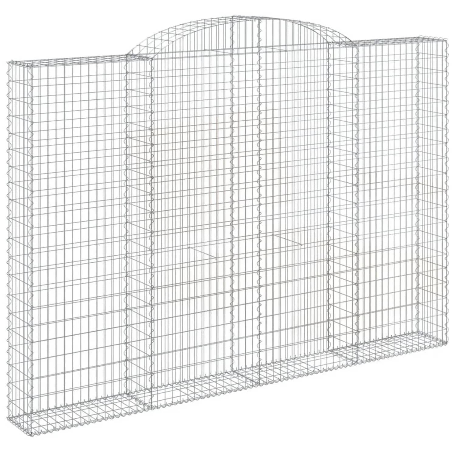 vidaXL Gabionen mit Hochbogen 3 Stk 300x30x200/220cm Verzinktes Eisen 3146612