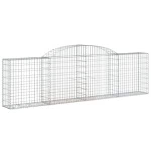 vidaXL Gabionen mit Hochbogen 3 Stk 300x30x80/100 cm Eisen 1671235