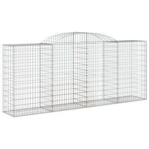 vidaXL Gabionen mit Hochbogen 3 Stk 300x50x120/140cm Eisen 1666586