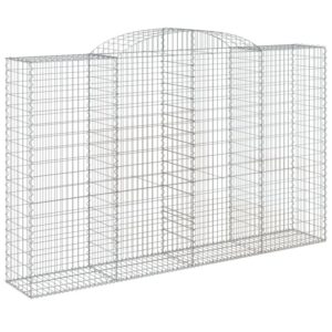 vidaXL Gabionen mit Hochbogen 3 Stk 300x50x180/200cm Verzinktes Eisen 3146774