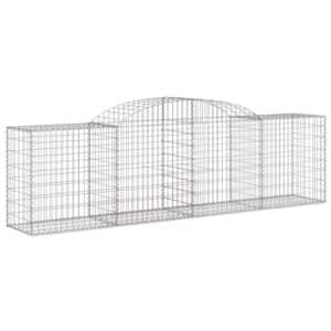 vidaXL Gabionen mit Hochbogen 3 Stk 300x50x80/100 cm Verzinktes Eisen 3146684