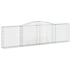 vidaXL Gabionen mit Hochbogen 3 Stk 400x30x100/120cm Eisen 1635377