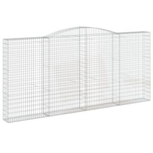 vidaXL Gabionen mit Hochbogen 3 Stk 400x30x180/200cm Verzinktes Eisen 3146919