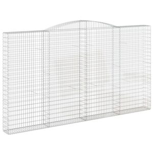 vidaXL Gabionen mit Hochbogen 3 Stk 400x30x220/240cm Eisen 1635414