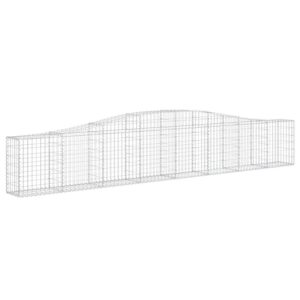 vidaXL Gabionen mit Hochbogen 3 Stk 400x30x60/80 cm Verzinktes Eisen 3145801