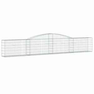 vidaXL Gabionen mit Hochbogen 3 Stk 400x30x60/80 cm Verzinktes Eisen 3146841