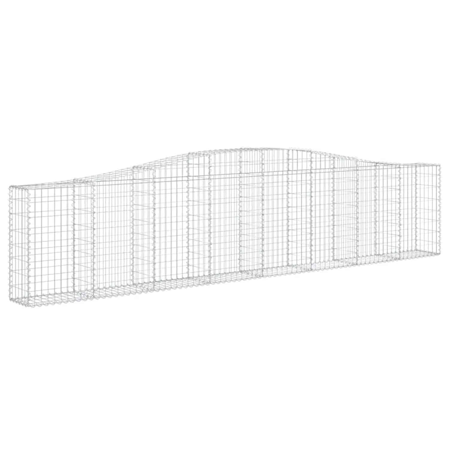 vidaXL Gabionen mit Hochbogen 3 Stk 400x30x80/100cm Eisen 1562348