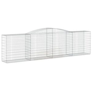 vidaXL Gabionen mit Hochbogen 3 Stk 400x50x100/120cm Eisen 1635488