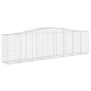 vidaXL Gabionen mit Hochbogen 3 Stk 400x50x100/120cm Verzinktes Eisen 3145957