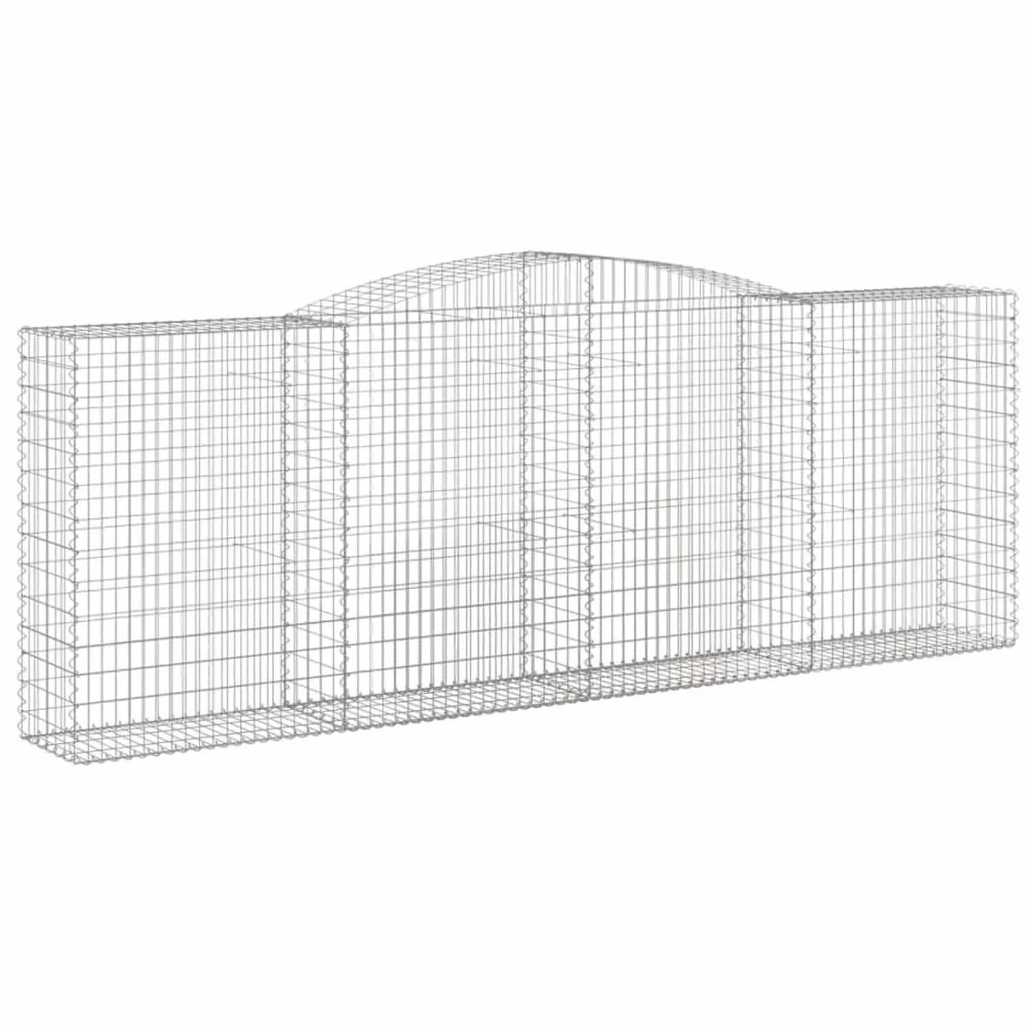 vidaXL Gabionen mit Hochbogen 3 Stk 400x50x140/160cm Verzinktes Eisen 3147023