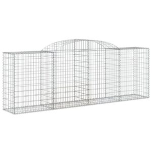 vidaXL Gabionen mit Hochbogen 30 Stk 300x50x100/120cm Eisen 1671112