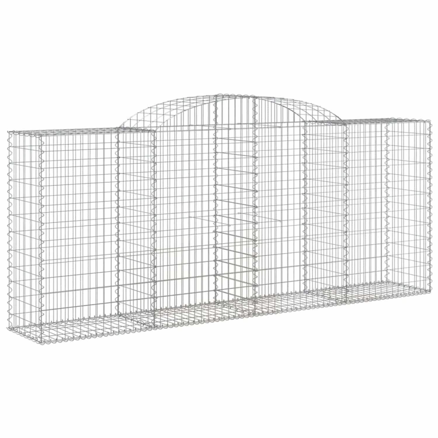 vidaXL Gabionen mit Hochbogen 30 Stk 300x50x120/140cm Eisen 1666589