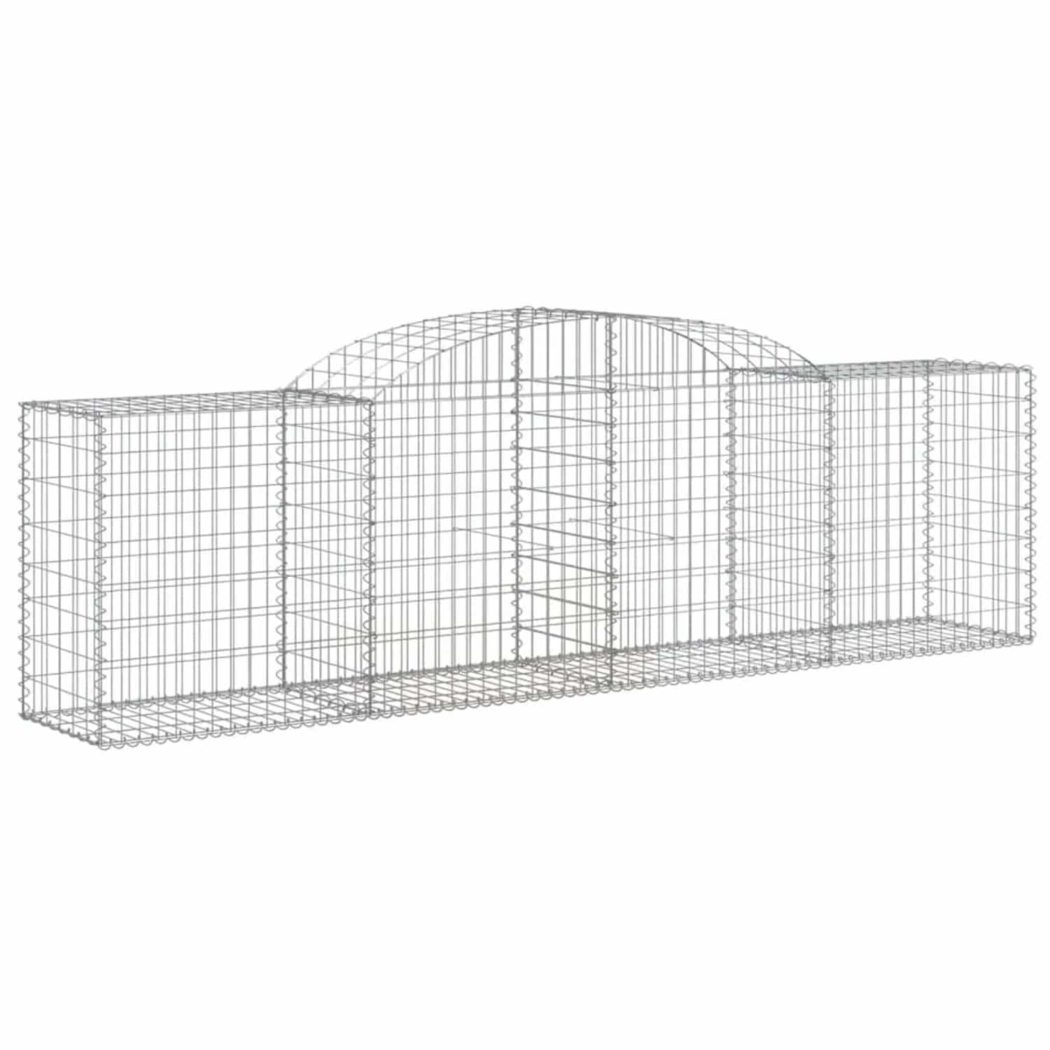 vidaXL Gabionen mit Hochbogen 30 Stk 300x50x80/100cm Eisen 1671119