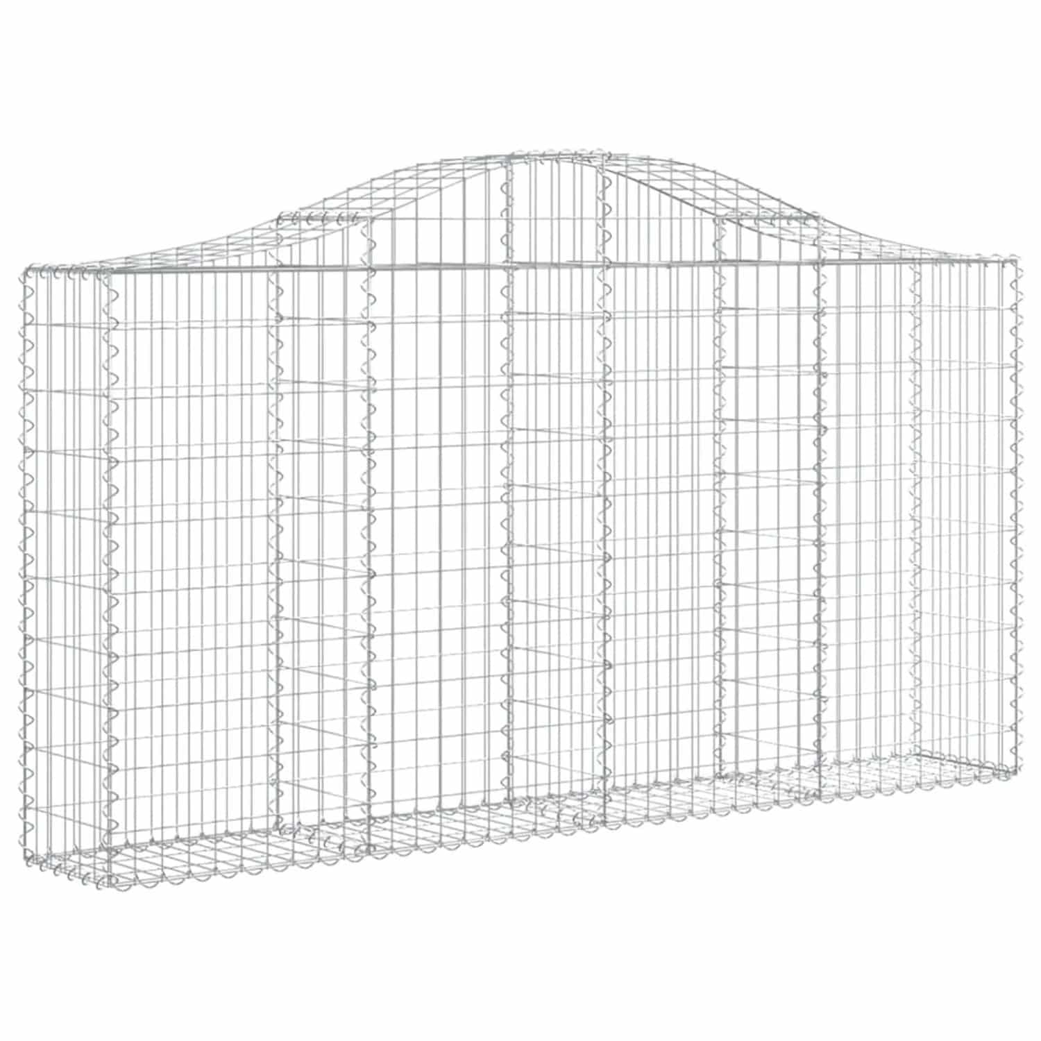 vidaXL Gabionen mit Hochbogen 30Stk 200x30x100/120cm Eisen 1562873