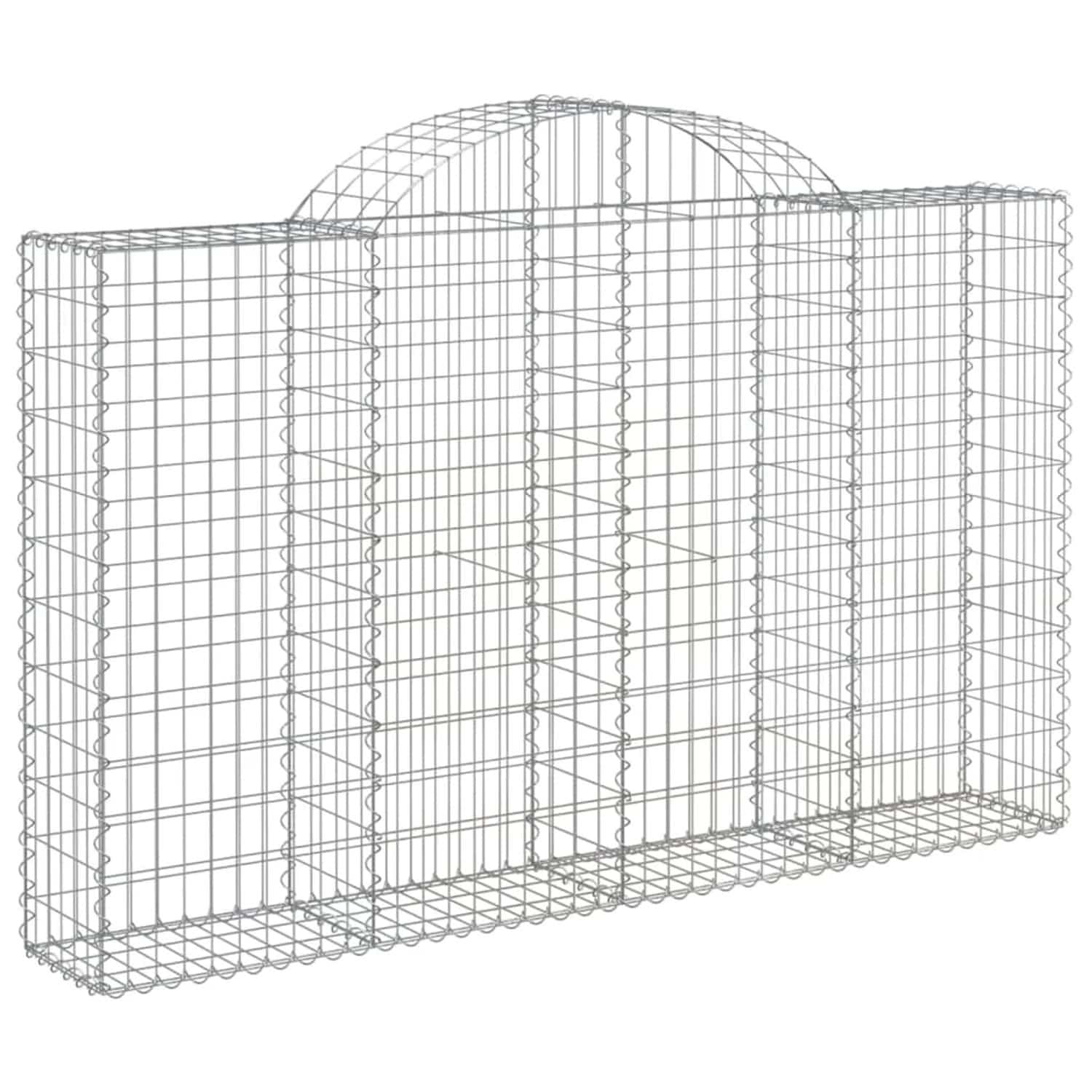 vidaXL Gabionen mit Hochbogen 4 Stk 200x30x120/140cm Eisen 1668346