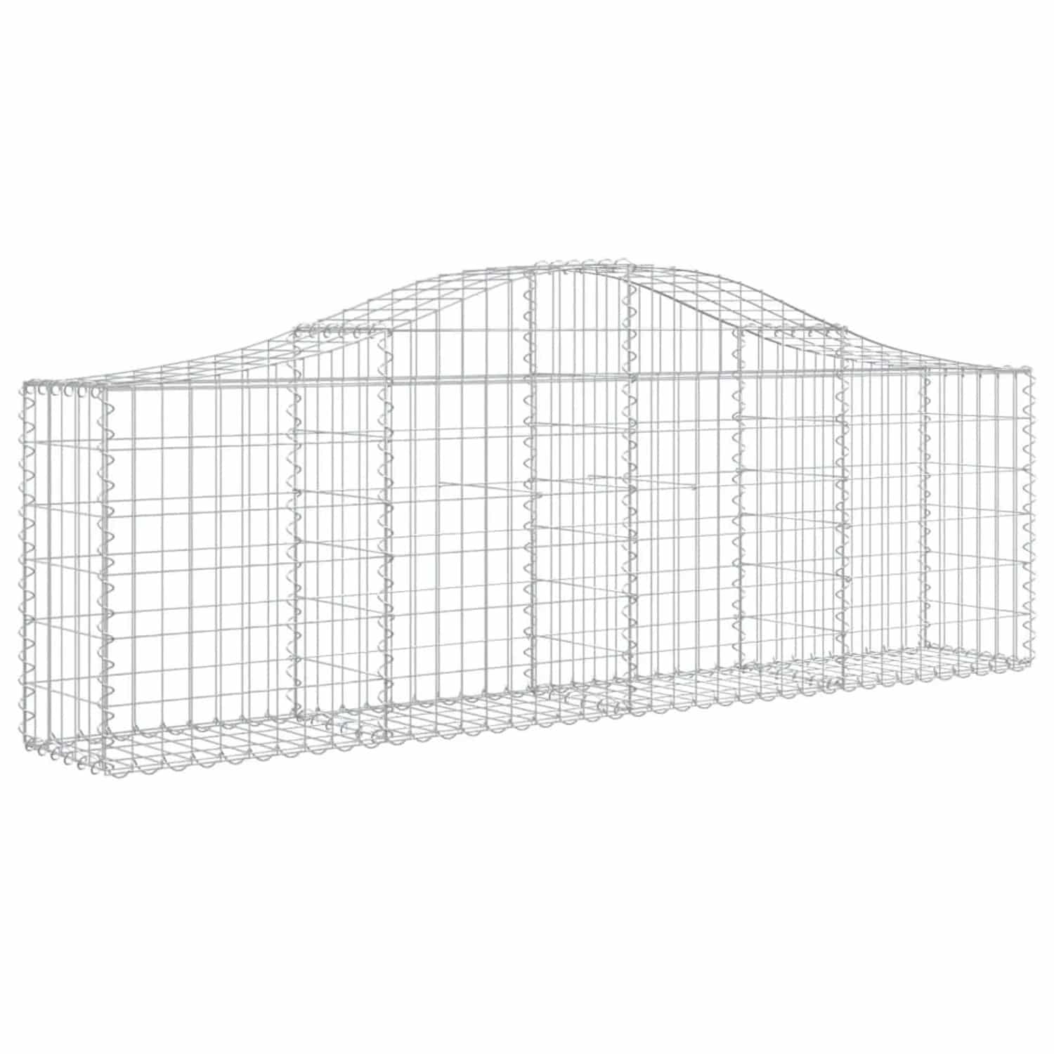 vidaXL Gabionen mit Hochbogen 4 Stk 200x30x60/80 cm Eisen 1562186