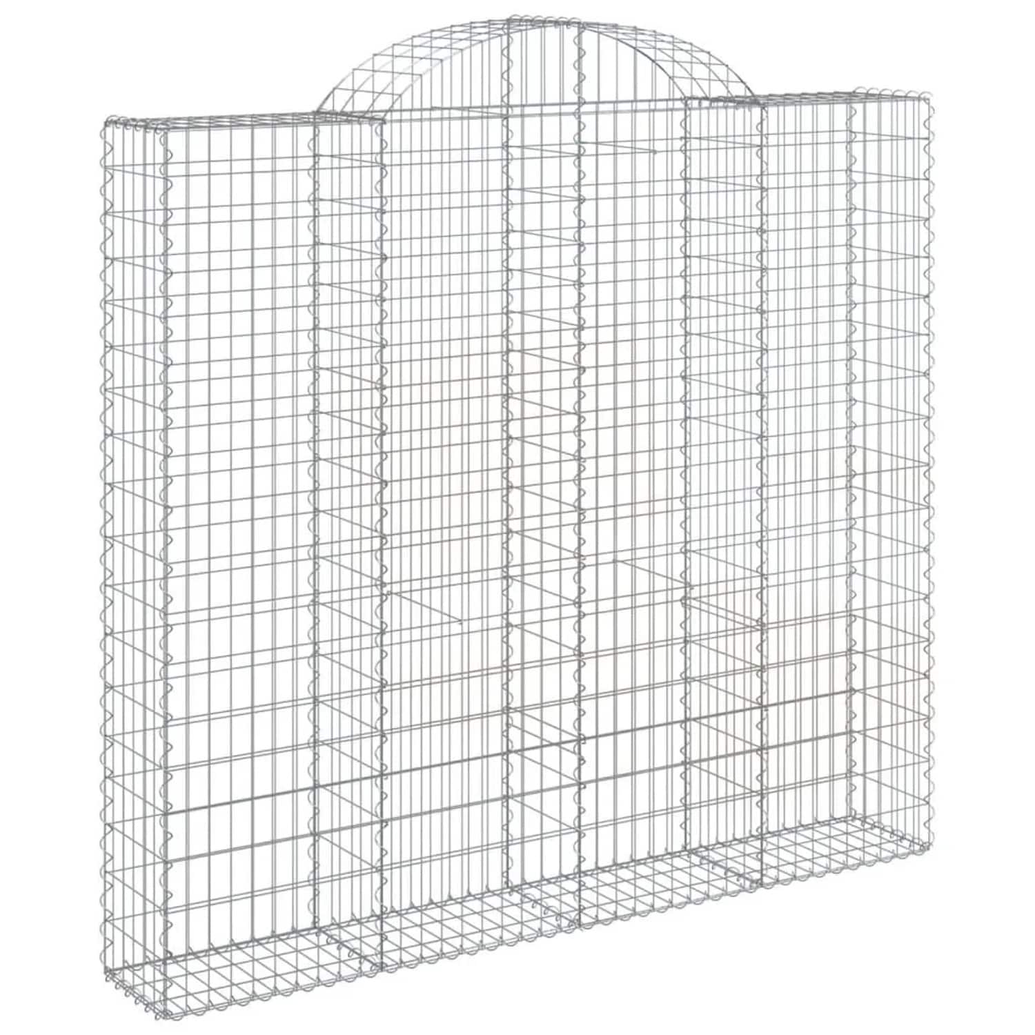 vidaXL Gabionen mit Hochbogen 4 Stk 200x50x180/200cm Verzinktes Eisen 3146406