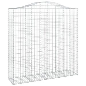 vidaXL Gabionen mit Hochbogen 4 Stk 200x50x200/220cm Verzinktes Eisen 3145747