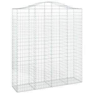 vidaXL Gabionen mit Hochbogen 4 Stk 200x50x220/240cm Eisen 1562052