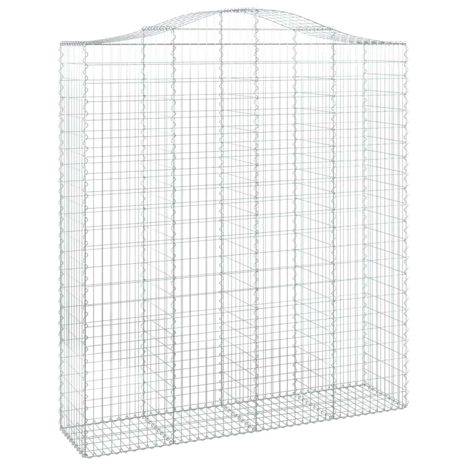 vidaXL Gabionen mit Hochbogen 4 Stk 200x50x220/240cm Eisen 1562052