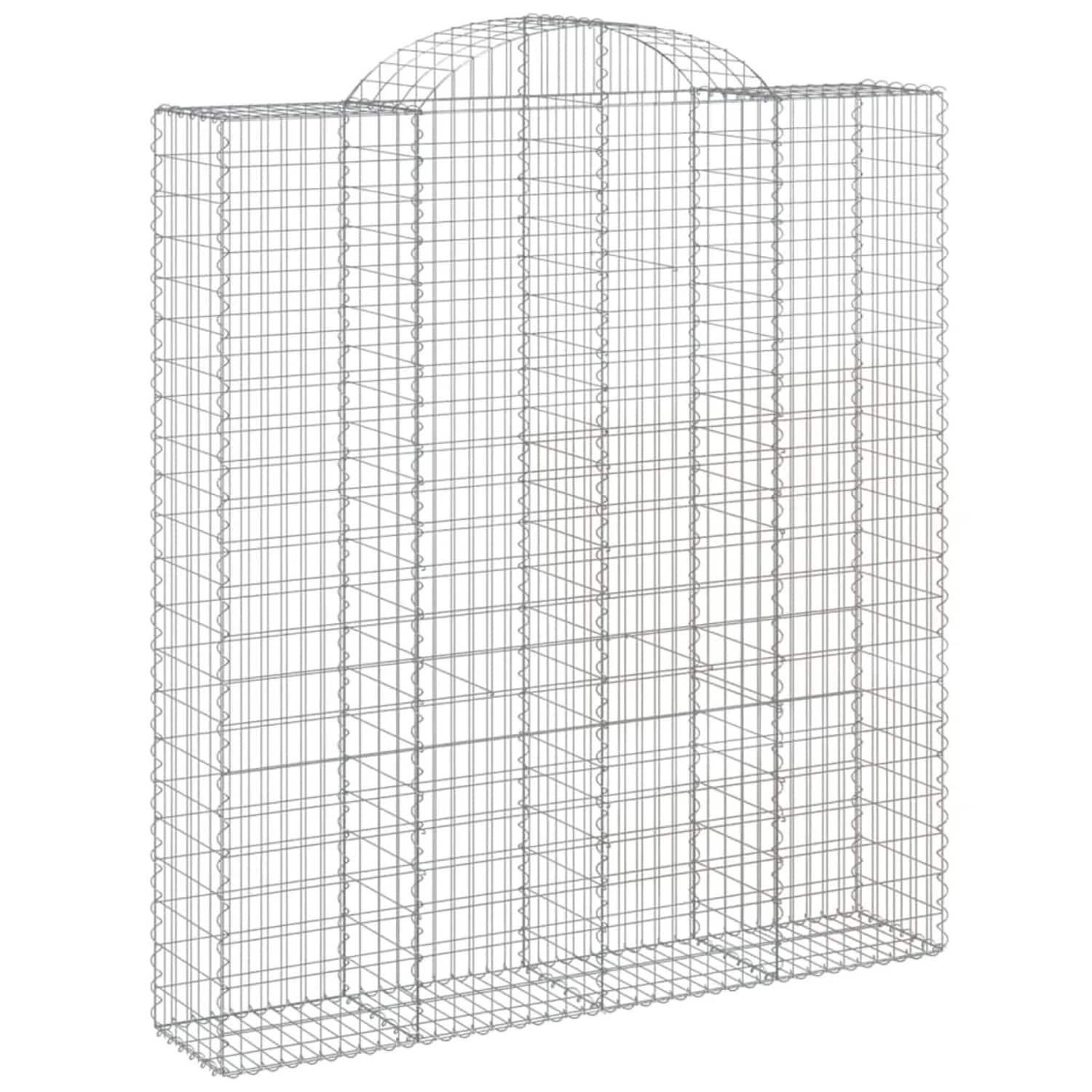 vidaXL Gabionen mit Hochbogen 4 Stk 200x50x220/240cm Eisen 1679855
