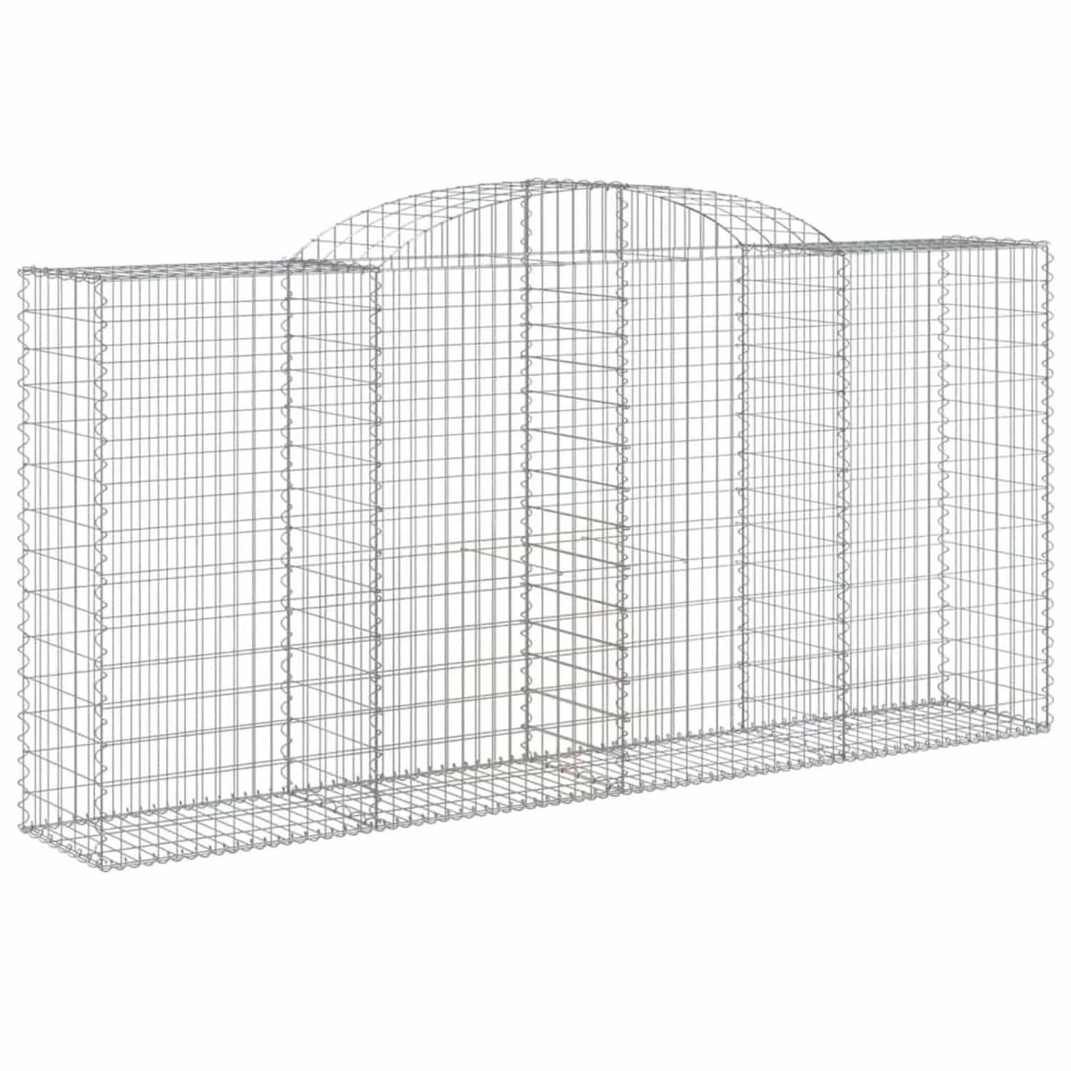 vidaXL Gabionen mit Hochbogen 4 Stk 300x50x140/160cm Eisen 1666584