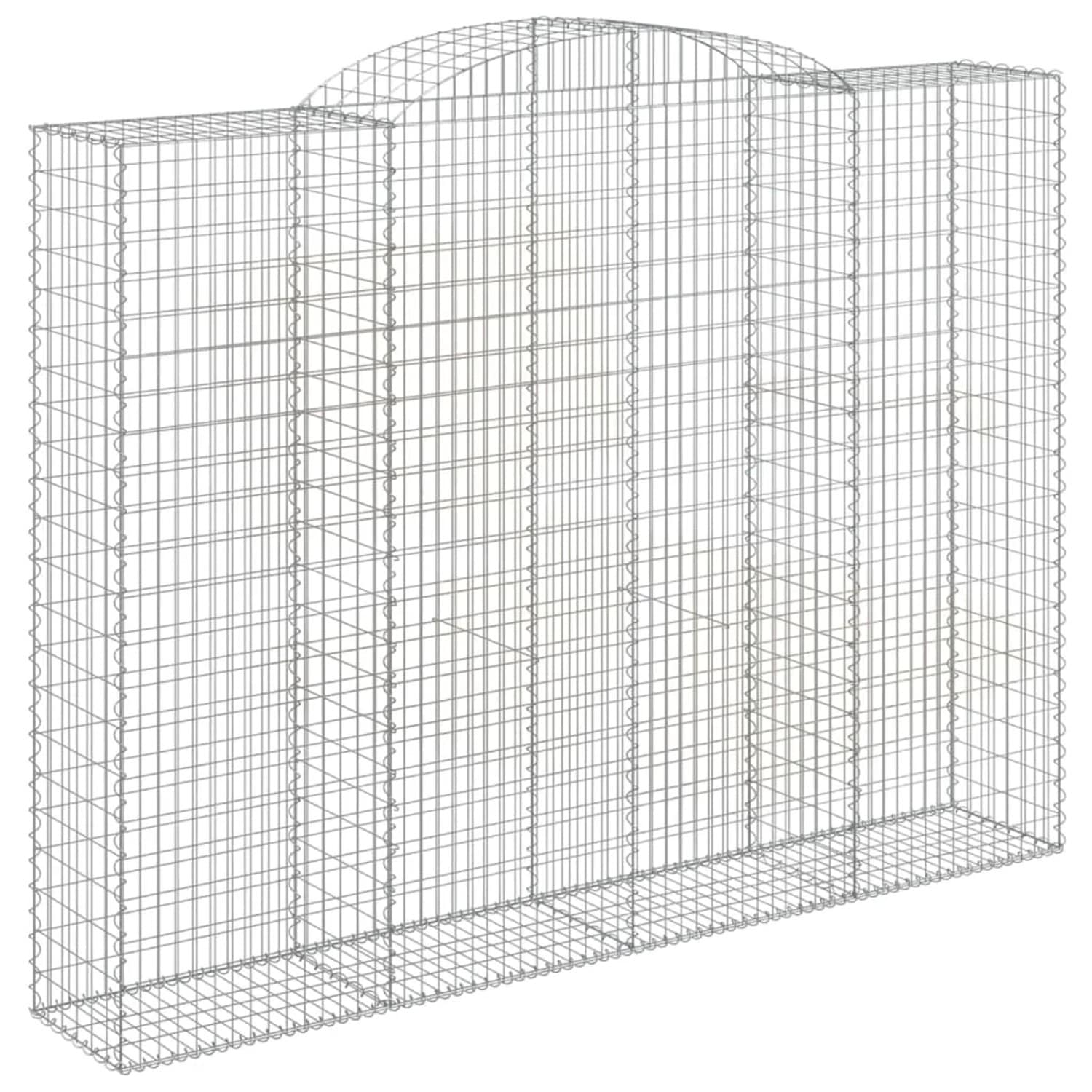 vidaXL Gabionen mit Hochbogen 4 Stk 300x50x220/240cm Eisen 1671044