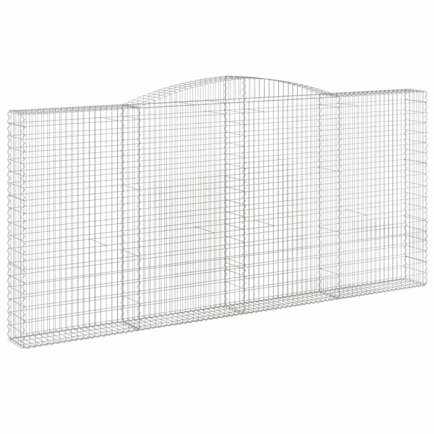 vidaXL Gabionen mit Hochbogen 4 Stk 400x30x180/200cm Eisen 1635397