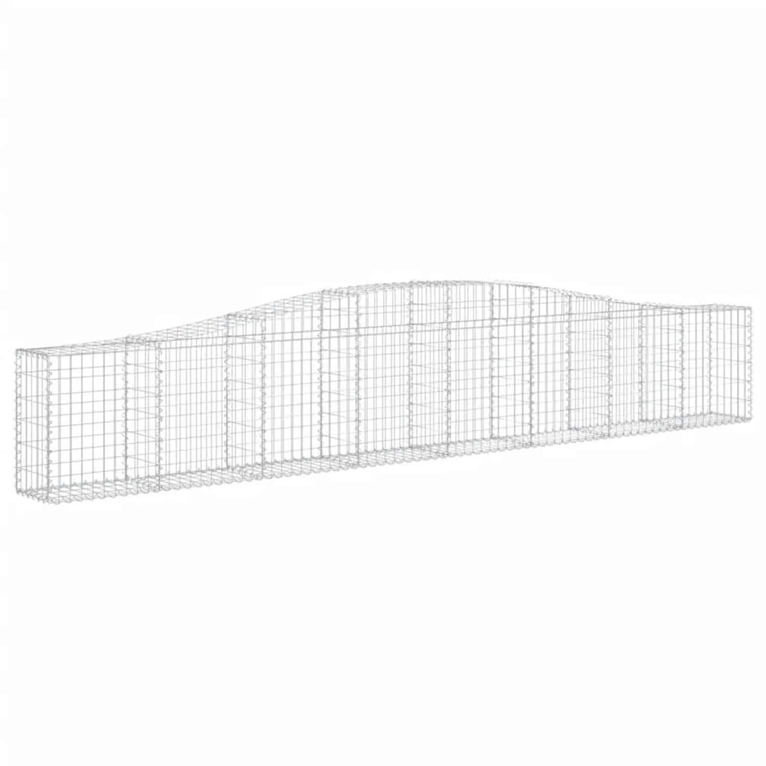 vidaXL Gabionen mit Hochbogen 4 Stk 400x30x60/80 cm Eisen 1562549