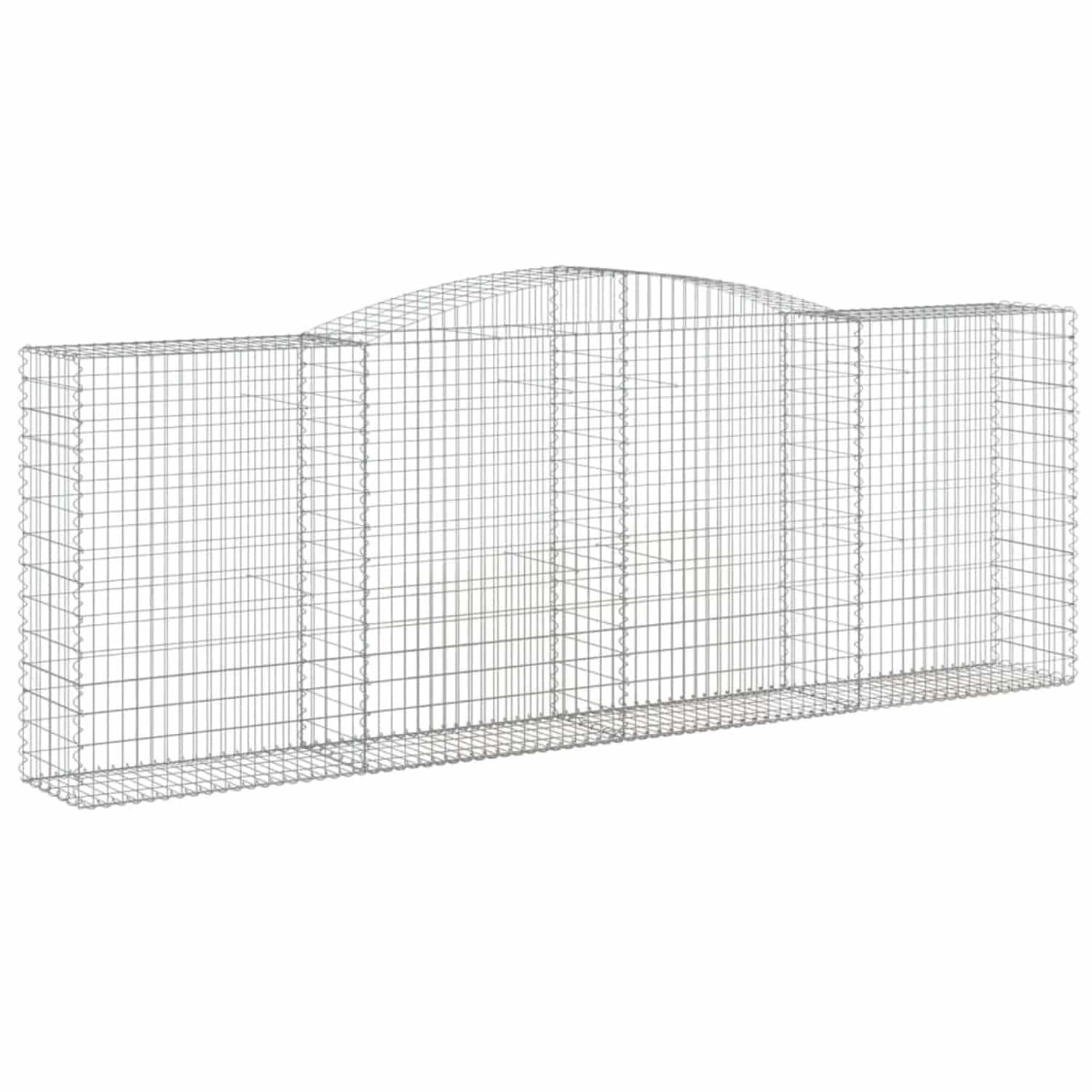 vidaXL Gabionen mit Hochbogen 4 Stk 400x50x140/160cm Eisen 1635426