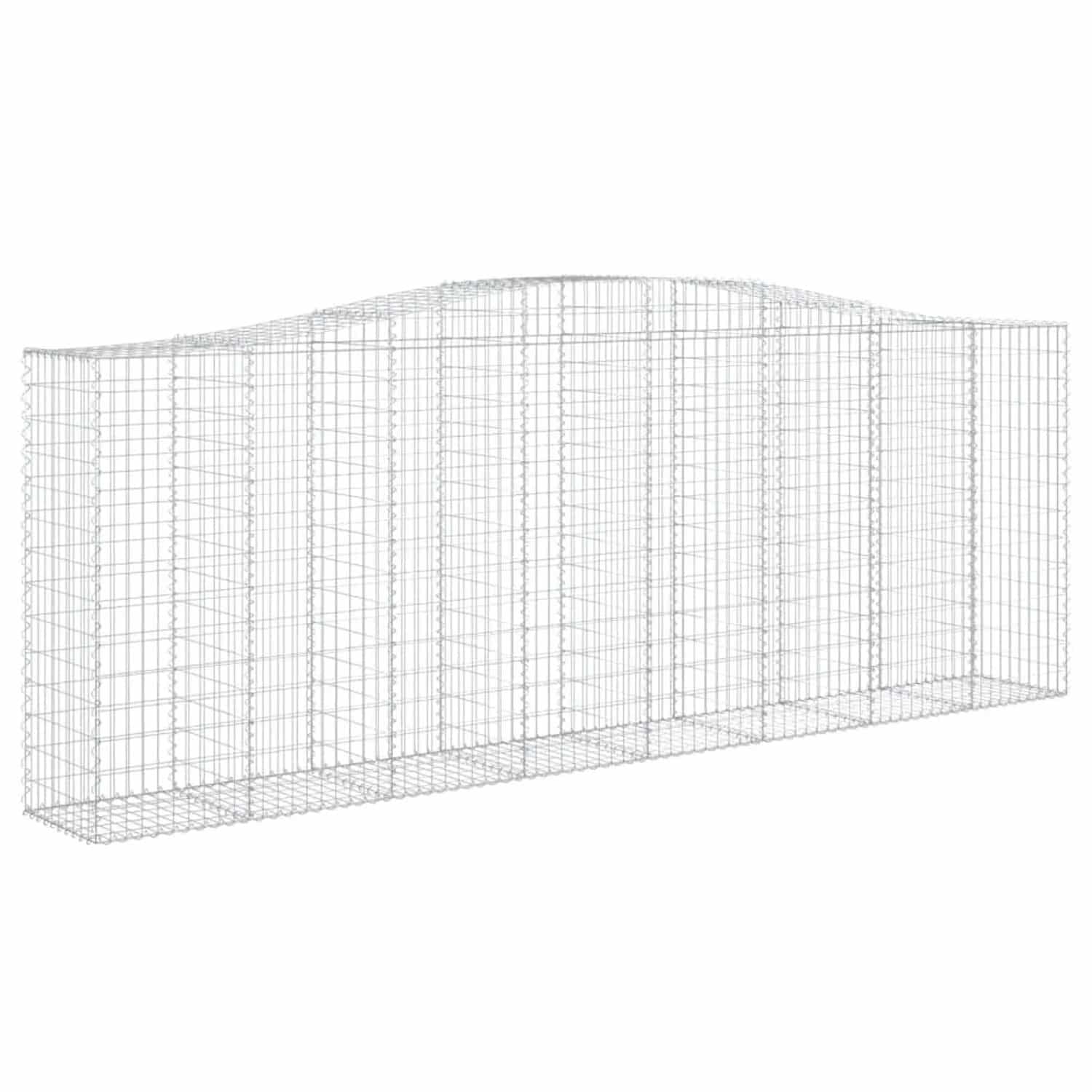 vidaXL Gabionen mit Hochbogen 4 Stk 400x50x140/160cm Verzinktes Eisen 3145984