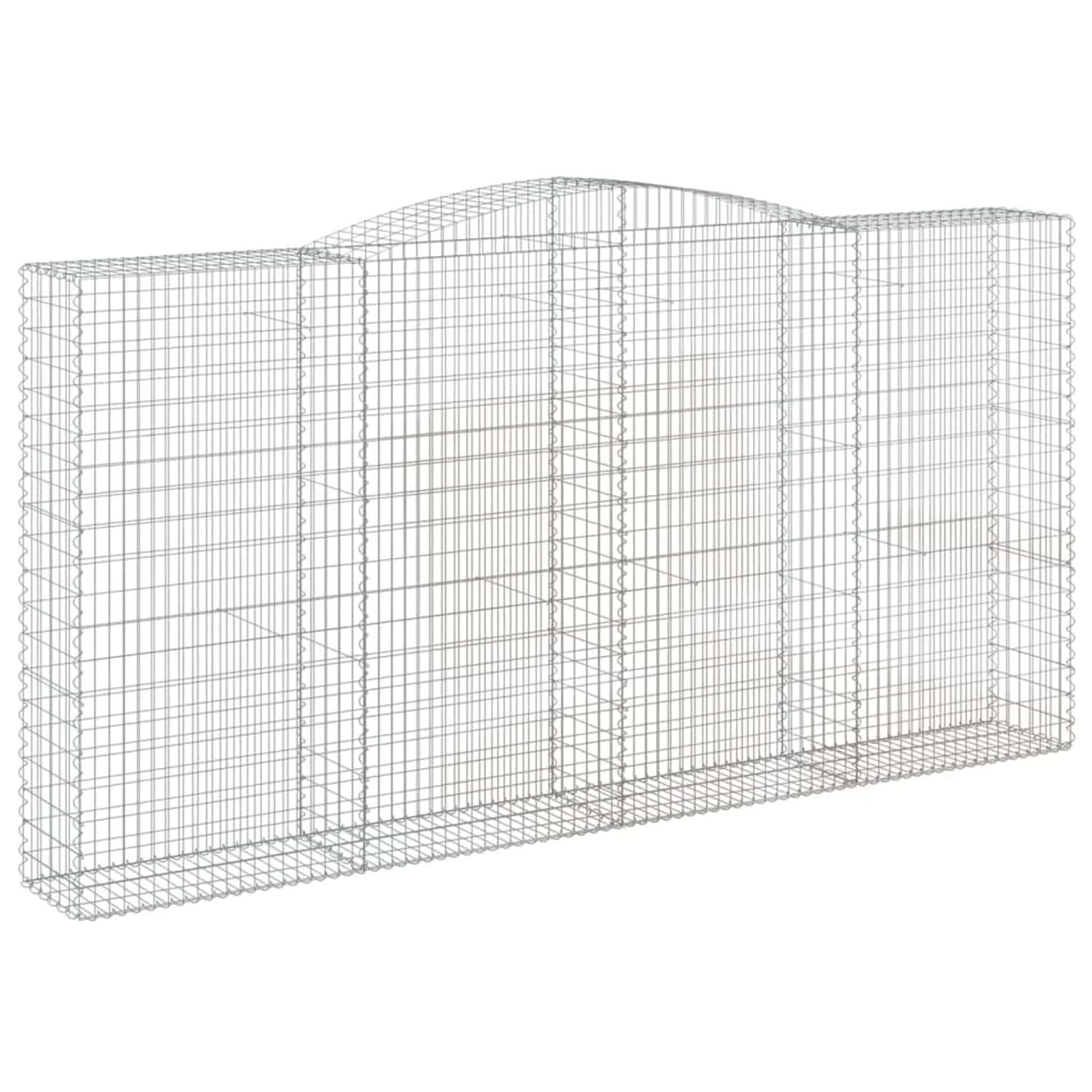 vidaXL Gabionen mit Hochbogen 4 Stk 400x50x200/220cm Eisen 1635408