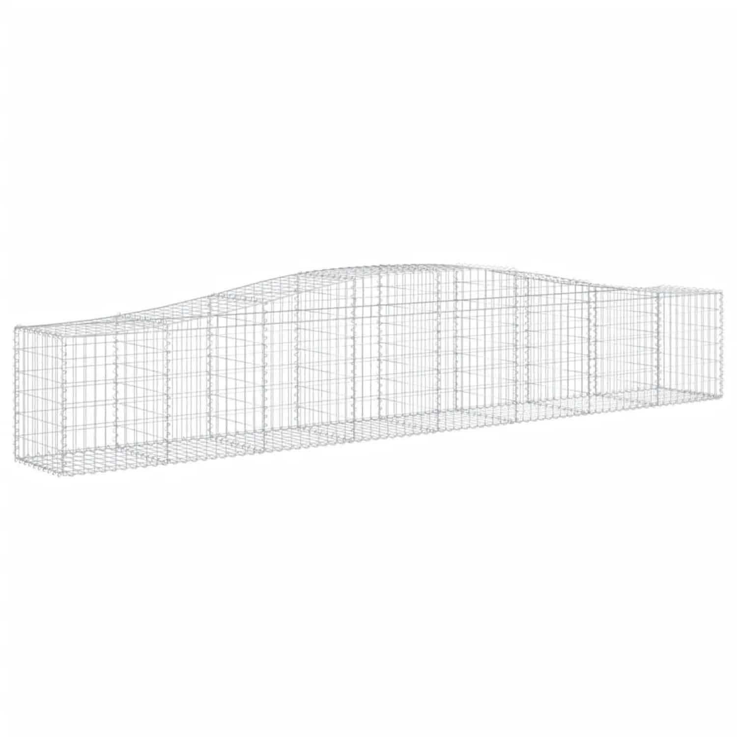 vidaXL Gabionen mit Hochbogen 4 Stk 400x50x60/80cm Eisen 1562740