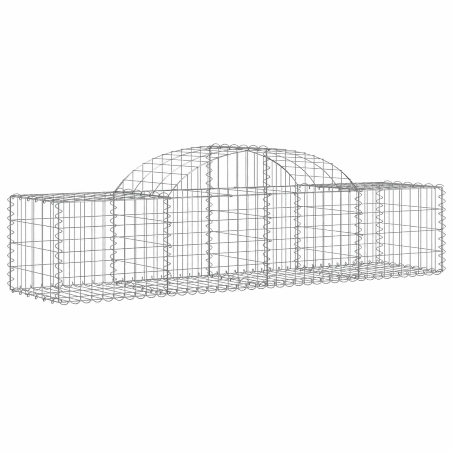 vidaXL Gabionen mit Hochbogen 40 Stk 200x50x40/60 cm Eisen 2011847