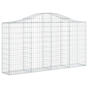vidaXL Gabionen mit Hochbogen 5 Stk 200x30x100/120cm Eisen 1562693