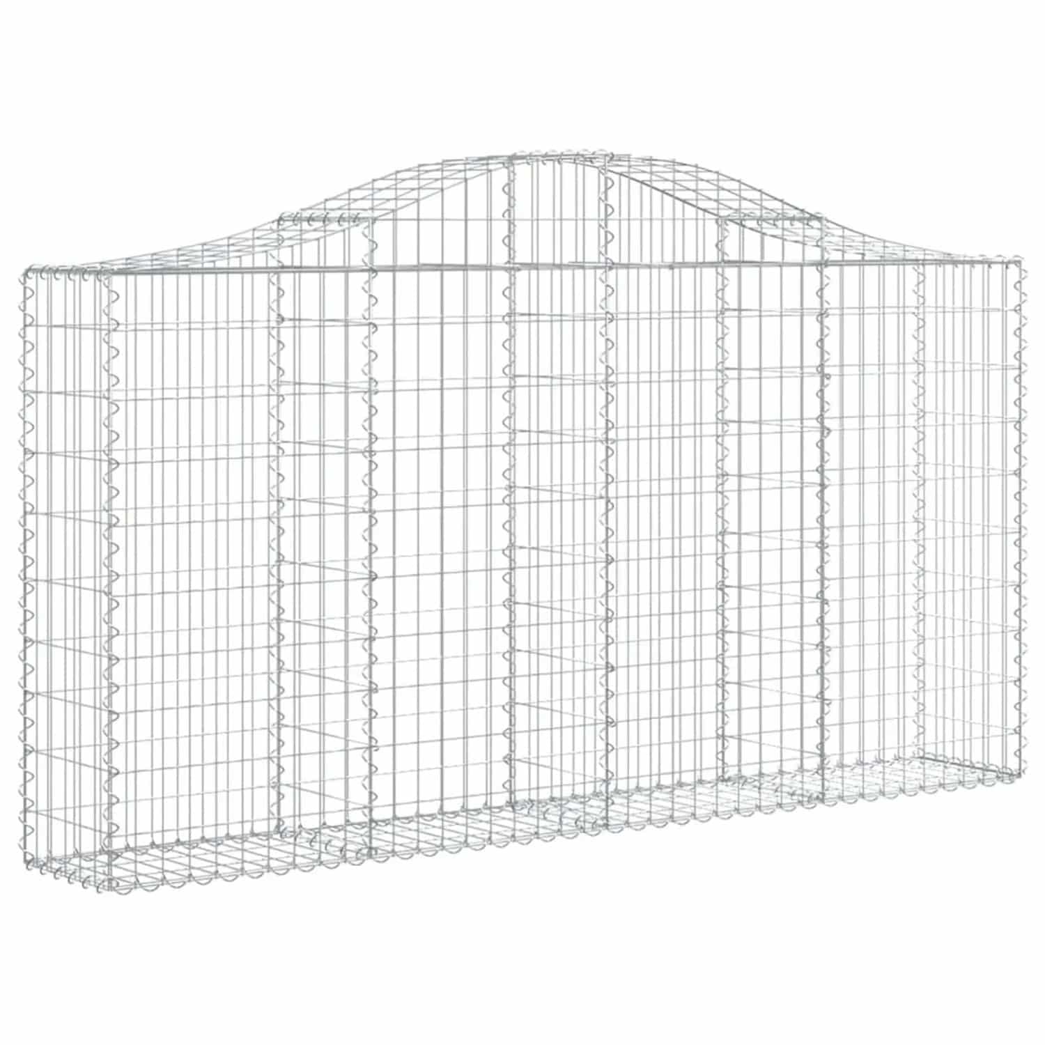 vidaXL Gabionen mit Hochbogen 5 Stk 200x30x100/120cm Eisen 1562693