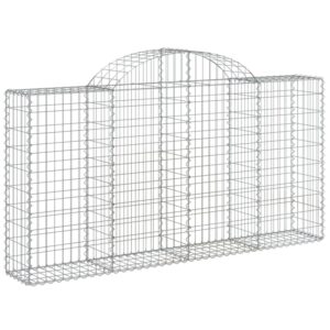 vidaXL Gabionen mit Hochbogen 5 Stk 200x30x100/120cm Eisen 1668670
