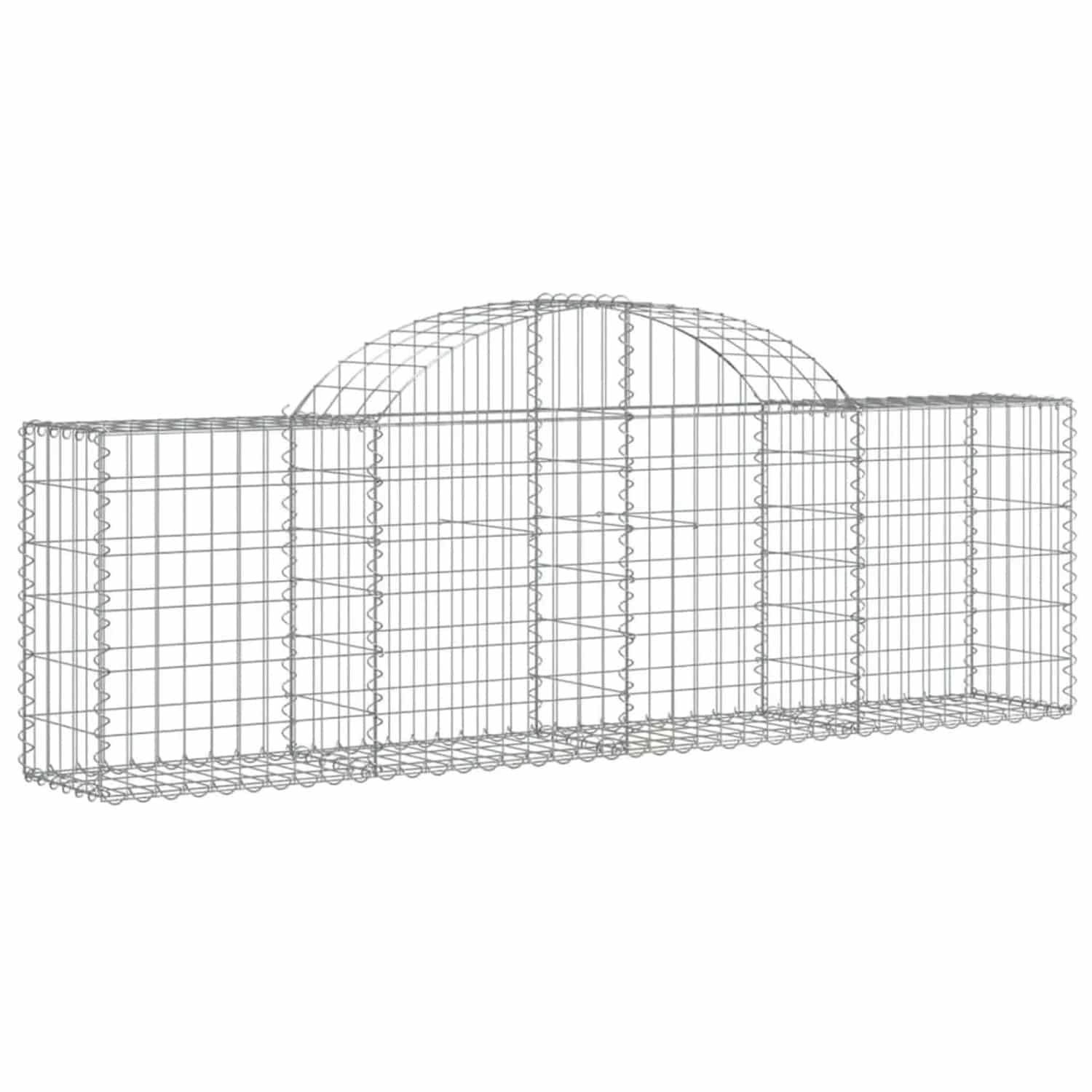 vidaXL Gabionen mit Hochbogen 5 Stk 200x30x60/80 cm Eisen 1668565