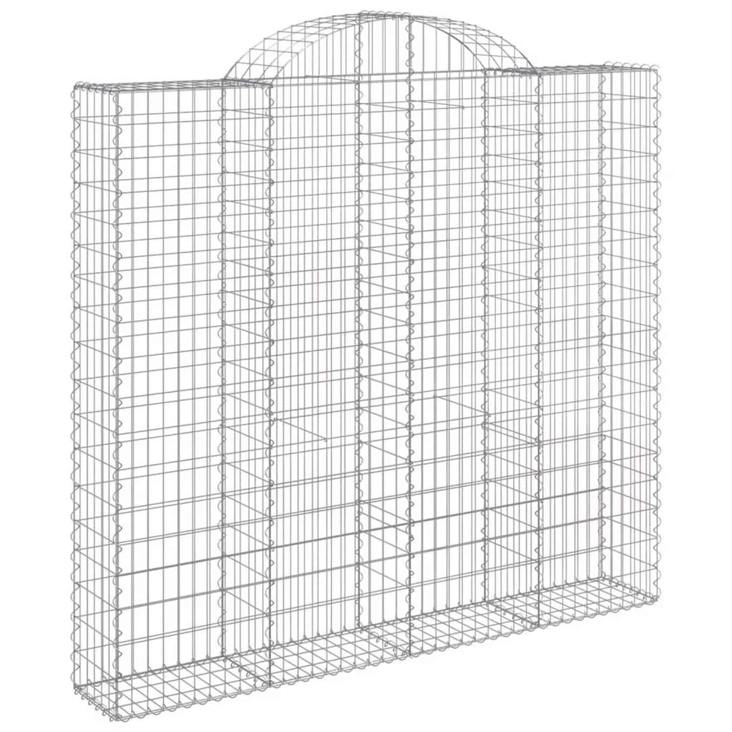 vidaXL Gabionen mit Hochbogen 5 Stk 200x50x180/200cm Verzinktes Eisen 3146407