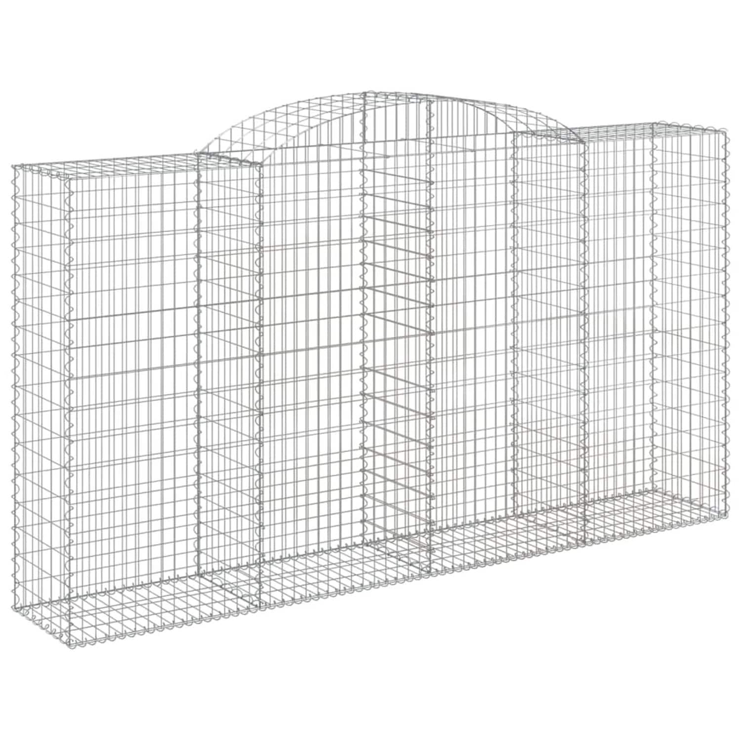 vidaXL Gabionen mit Hochbogen 5 Stk 300x50x160/180cm Eisen 1667345