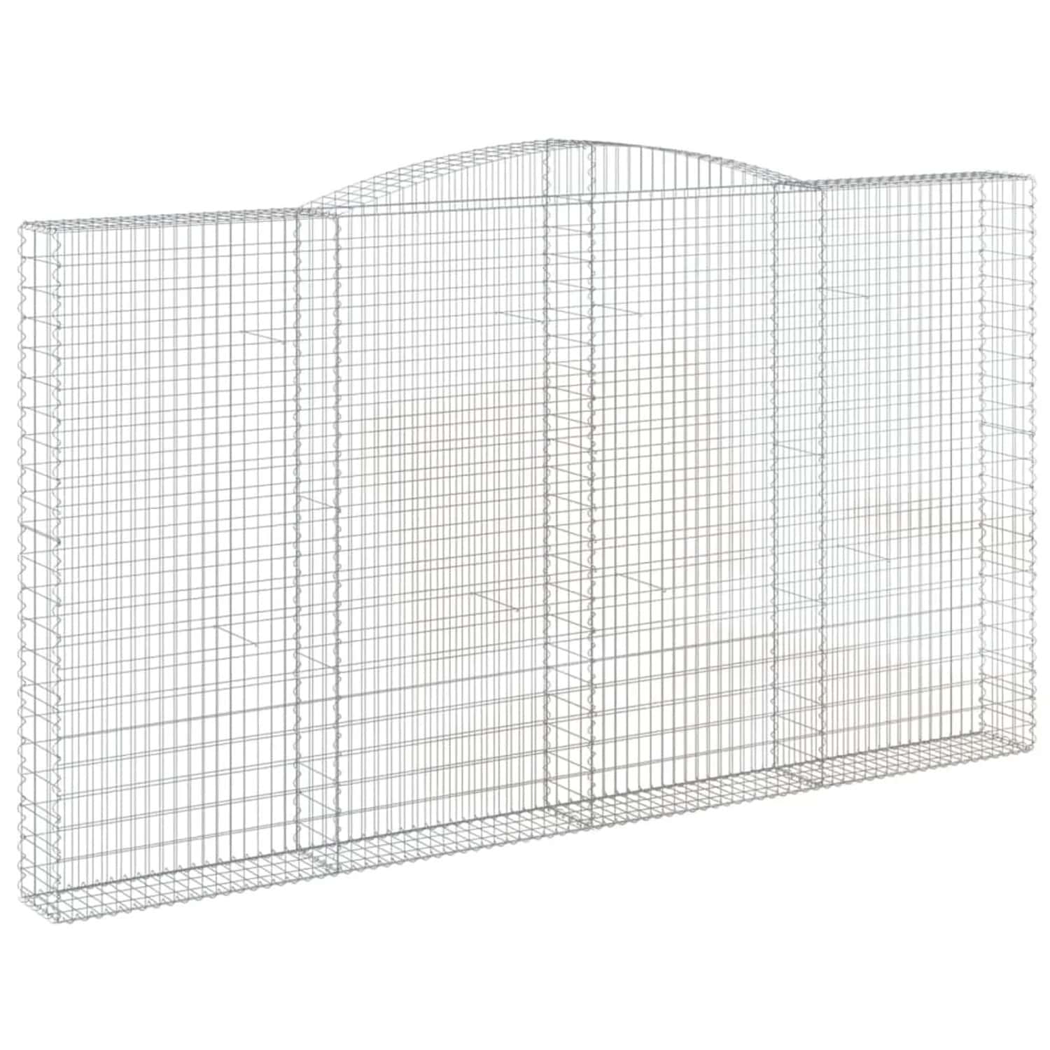 vidaXL Gabionen mit Hochbogen 5 Stk 400x30x220/240cm Eisen 1635892