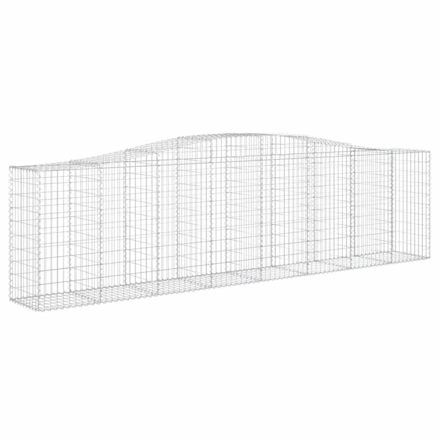 vidaXL Gabionen mit Hochbogen 5 Stk 400x50x100/120cm Verzinktes Eisen 3145959