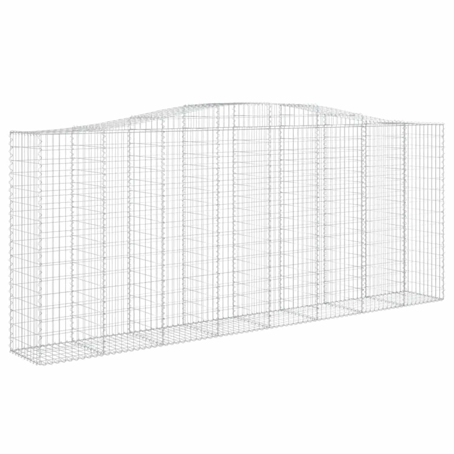 vidaXL Gabionen mit Hochbogen 5 Stk 400x50x160/180cm Verzinktes Eisen 3145998