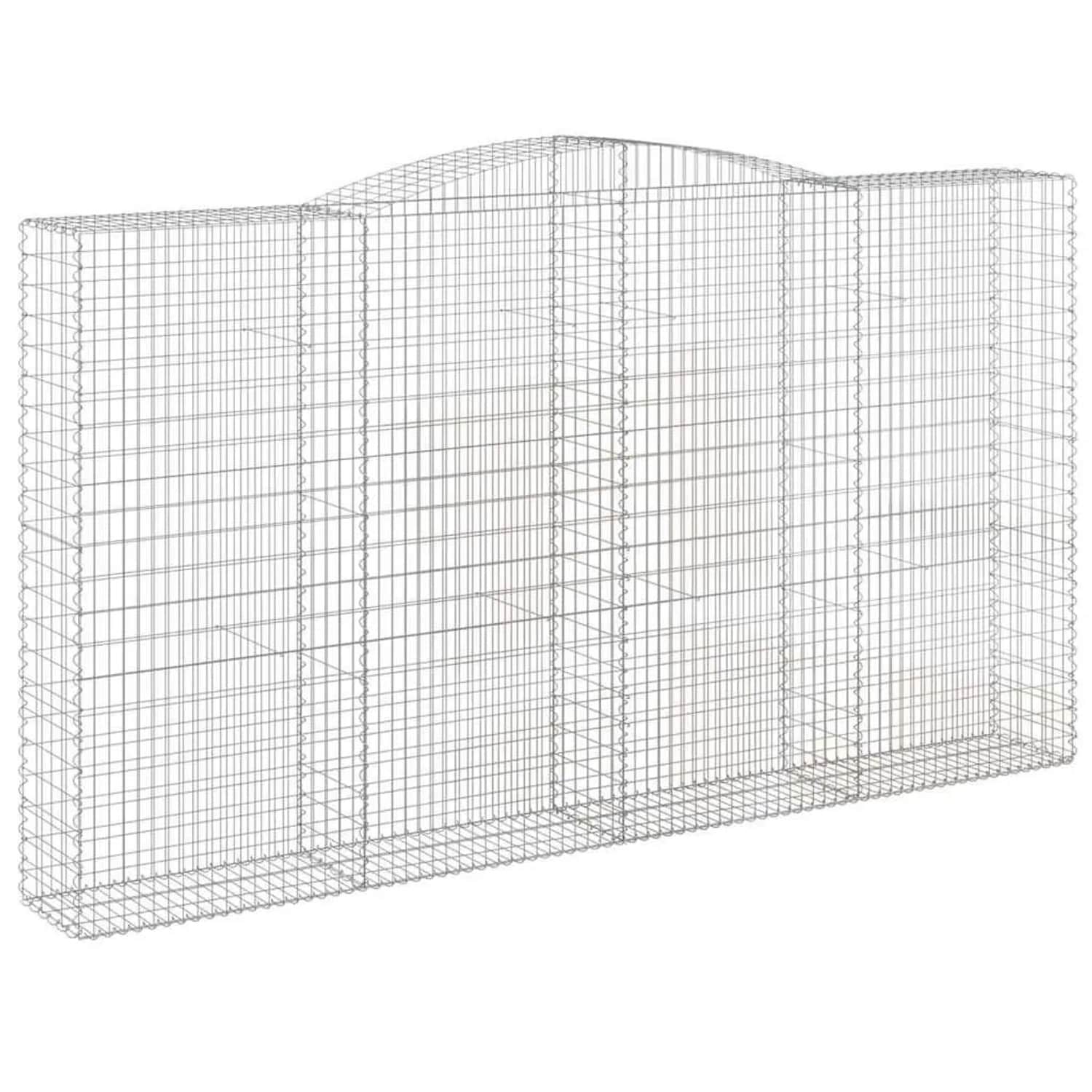 vidaXL Gabionen mit Hochbogen 5 Stk 400x50x220/240cm Verzinktes Eisen 3147077