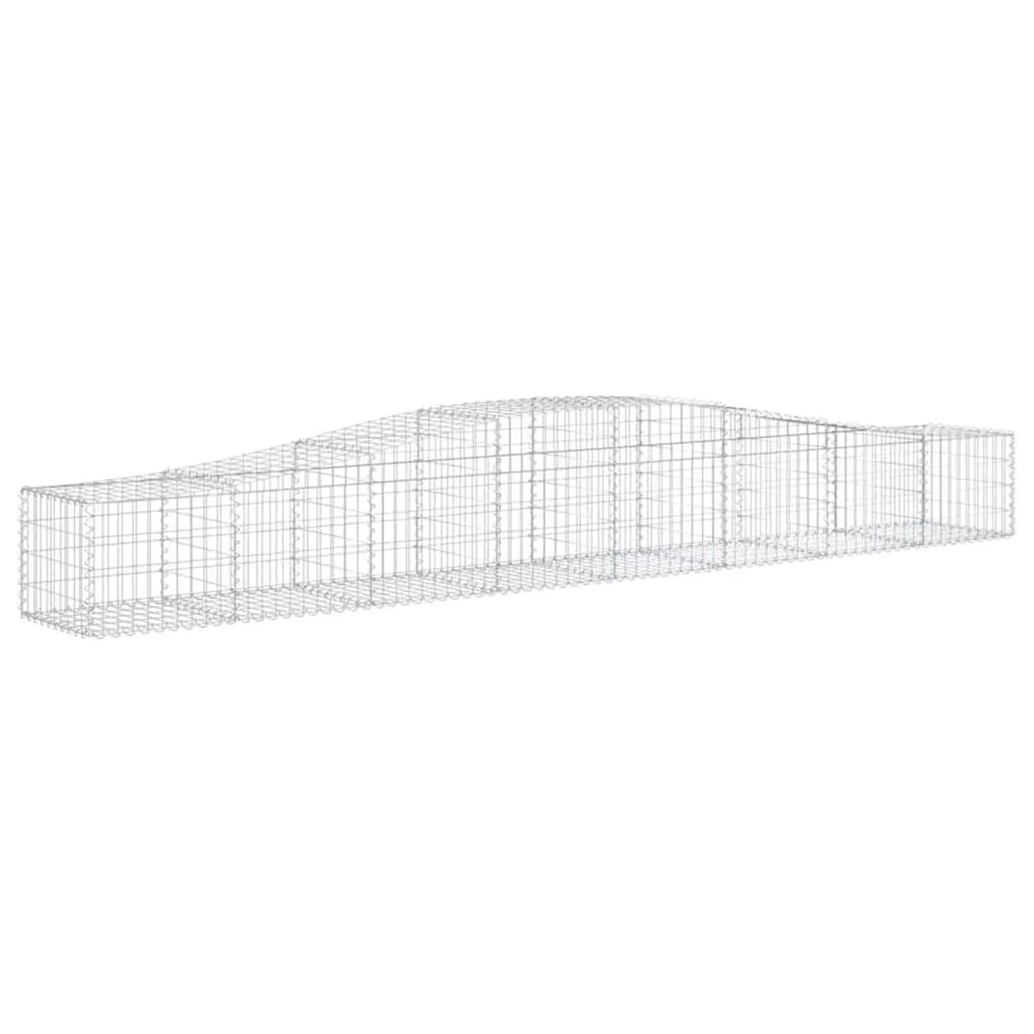 vidaXL Gabionen mit Hochbogen 5 Stk 400x50x40/60cm Verzinktes Eisen 3145920